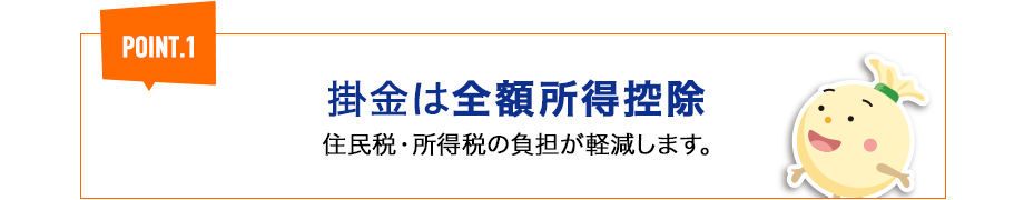 毎月の掛金は全額所得控除